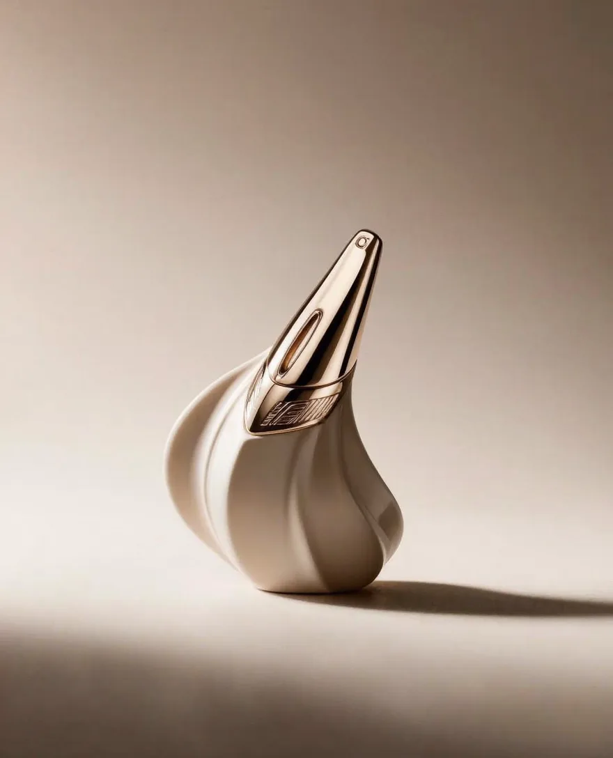 A refined product still-life under soft, directional studio light.